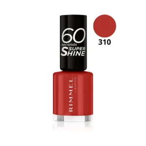Vernis Rimmel London 60 Seconds Super Shine, séchage ultra rapide en 1 minute, couleur intense et brillance, disponible chez Cosminty Réunion (974)