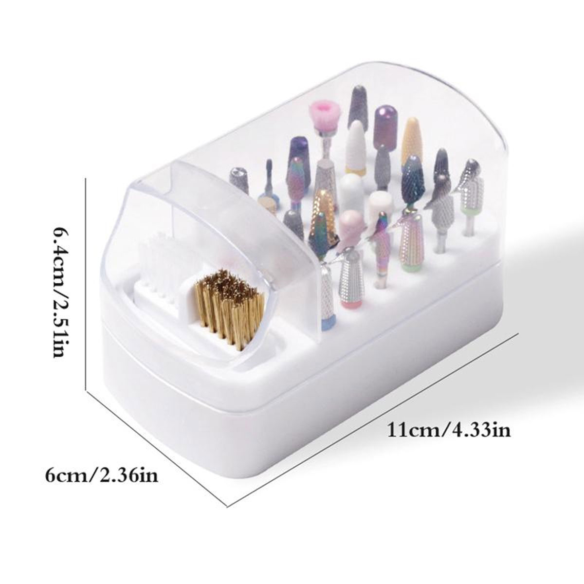 Boîte Transparente à Compartiments Pour Ongles - Organisation Strass, Perles, Accessoires Nail Art - 13