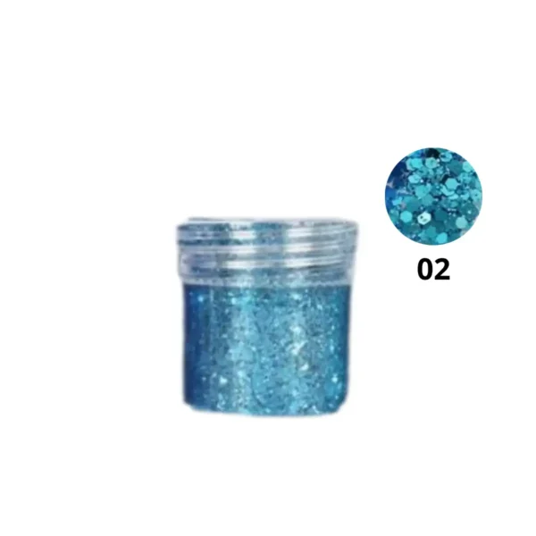 Pot de paillettes nail art ultra-brillantes Cosminty, reflets holographiques pour décoration d'ongles, matériel professionnel disponible à La Réunion (974).