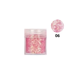 Pot de paillettes nail art ultra-brillantes Cosminty, reflets holographiques pour décoration d'ongles, matériel professionnel disponible à La Réunion (974).