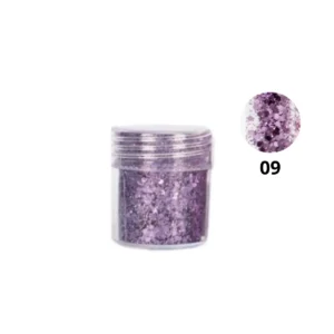 Pot de paillettes nail art ultra-brillantes Cosminty, reflets holographiques pour décoration d'ongles, matériel professionnel disponible à La Réunion (974).