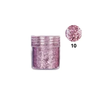 Pot de paillettes nail art ultra-brillantes Cosminty, reflets holographiques pour décoration d'ongles, matériel professionnel disponible à La Réunion (974).