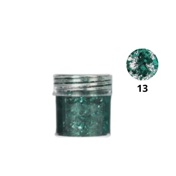 Pot de paillettes nail art ultra-brillantes Cosminty, reflets holographiques pour décoration d'ongles, matériel professionnel disponible à La Réunion (974).