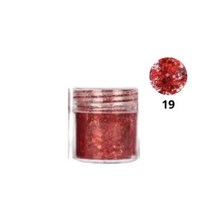 Pot de paillettes nail art ultra-brillantes Cosminty, reflets holographiques pour décoration d'ongles, matériel professionnel disponible à La Réunion (974).