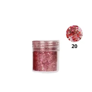 Pot de paillettes nail art ultra-brillantes Cosminty, reflets holographiques pour décoration d'ongles, matériel professionnel disponible à La Réunion (974).