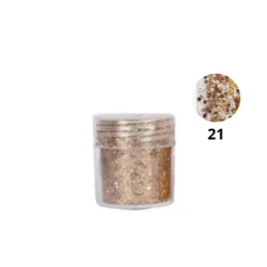 Pot de paillettes nail art ultra-brillantes Cosminty, reflets holographiques pour décoration d'ongles, matériel professionnel disponible à La Réunion (974).