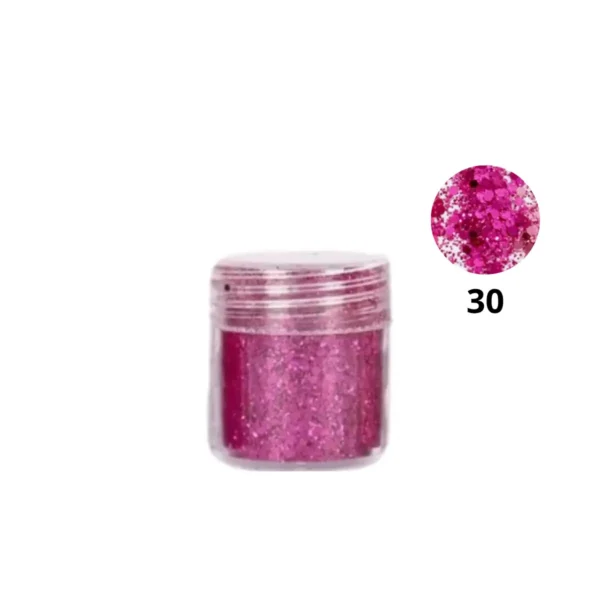 Pot de paillettes nail art ultra-brillantes Cosminty, reflets holographiques pour décoration d'ongles, matériel professionnel disponible à La Réunion (974).