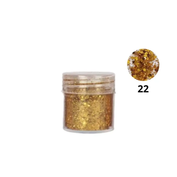 Pot de paillettes nail art ultra-brillantes Cosminty, reflets holographiques pour décoration d'ongles, matériel professionnel disponible à La Réunion (974).