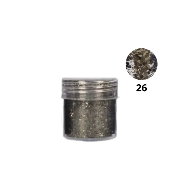 Pot de paillettes nail art ultra-brillantes Cosminty, reflets holographiques pour décoration d'ongles, matériel professionnel disponible à La Réunion (974).