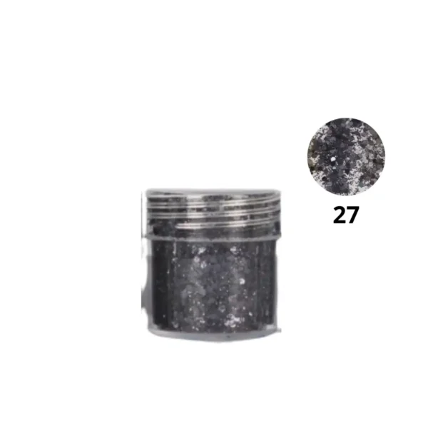 Pot de paillettes nail art ultra-brillantes Cosminty, reflets holographiques pour décoration d'ongles, matériel professionnel disponible à La Réunion (974).