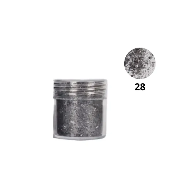 Pot de paillettes nail art ultra-brillantes Cosminty, reflets holographiques pour décoration d'ongles, matériel professionnel disponible à La Réunion (974).