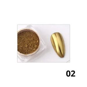 Pot de poudre chrome effet miroir Cosminty, pigment haute brillance pour nail art professionnel, matériel onglerie disponible à La Réunion (974)