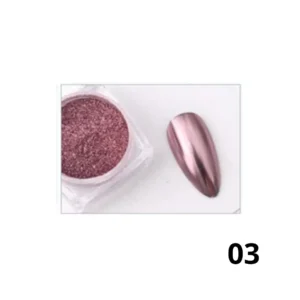 Pot de poudre chrome effet miroir Cosminty, pigment haute brillance pour nail art professionnel, matériel onglerie disponible à La Réunion (974)