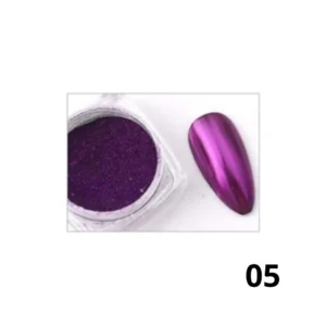 Pot de poudre chrome effet miroir Cosminty, pigment haute brillance pour nail art professionnel, matériel onglerie disponible à La Réunion (974)