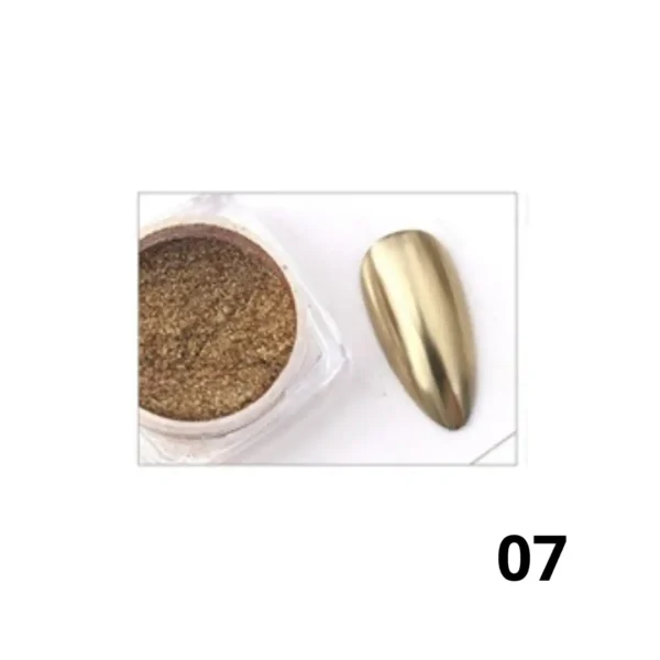 Pot de poudre chrome effet miroir Cosminty, pigment haute brillance pour nail art professionnel, matériel onglerie disponible à La Réunion (974)
