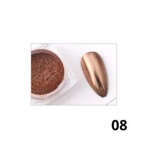 Pot de poudre chrome effet miroir Cosminty, pigment haute brillance pour nail art professionnel, matériel onglerie disponible à La Réunion (974)