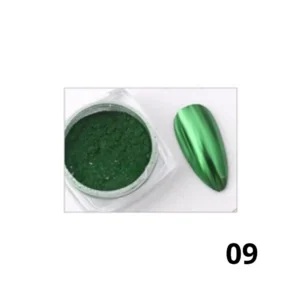 Pot de poudre chrome effet miroir Cosminty, pigment haute brillance pour nail art professionnel, matériel onglerie disponible à La Réunion (974)