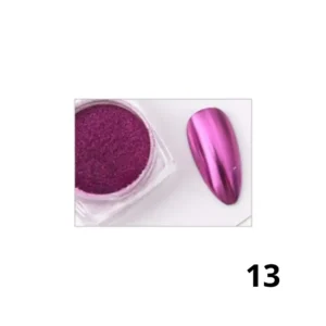 Pot de poudre chrome effet miroir Cosminty, pigment haute brillance pour nail art professionnel, matériel onglerie disponible à La Réunion (974)