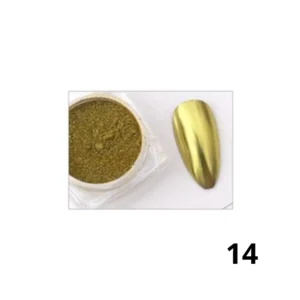 Pot de poudre chrome effet miroir Cosminty, pigment haute brillance pour nail art professionnel, matériel onglerie disponible à La Réunion (974)