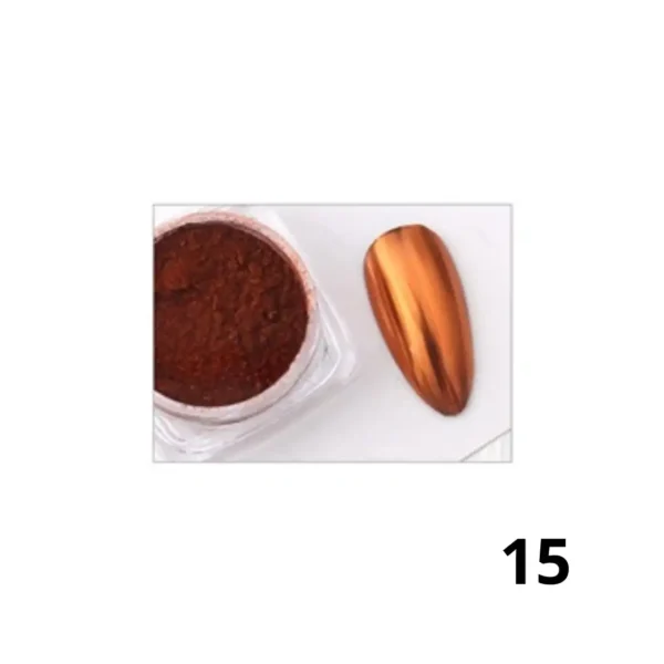 Pot de poudre chrome effet miroir Cosminty, pigment haute brillance pour nail art professionnel, matériel onglerie disponible à La Réunion (974)