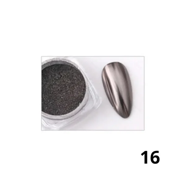 Pot de poudre chrome effet miroir Cosminty, pigment haute brillance pour nail art professionnel, matériel onglerie disponible à La Réunion (974)