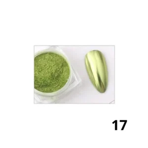 Pot de poudre chrome effet miroir Cosminty, pigment haute brillance pour nail art professionnel, matériel onglerie disponible à La Réunion (974)