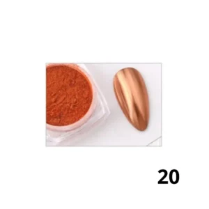 Pot de poudre chrome effet miroir Cosminty, pigment haute brillance pour nail art professionnel, matériel onglerie disponible à La Réunion (974)