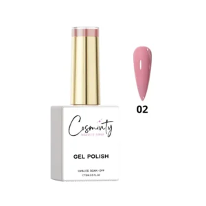 Flacon de vernis semi-permanent professionnel Cosminty, haute pigmentation et tenue 3 semaines, disponible en livraison rapide à La Réunion.