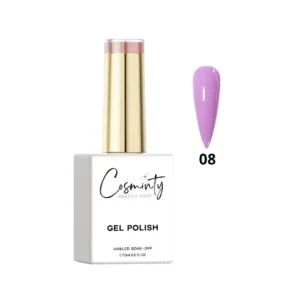 Flacon de vernis semi-permanent professionnel Cosminty, haute pigmentation et tenue 3 semaines, disponible en livraison rapide à La Réunion.