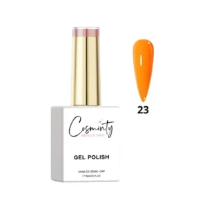 Flacon de vernis semi-permanent professionnel Cosminty, haute pigmentation et tenue 3 semaines, disponible en livraison rapide à La Réunion.