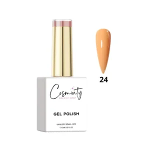 Flacon de vernis semi-permanent professionnel Cosminty, haute pigmentation et tenue 3 semaines, disponible en livraison rapide à La Réunion.