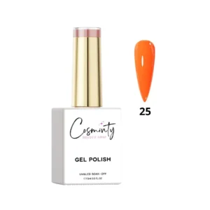 Flacon de vernis semi-permanent professionnel Cosminty, haute pigmentation et tenue 3 semaines, disponible en livraison rapide à La Réunion.