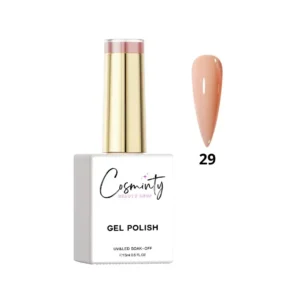 Flacon de vernis semi-permanent professionnel Cosminty, haute pigmentation et tenue 3 semaines, disponible en livraison rapide à La Réunion.