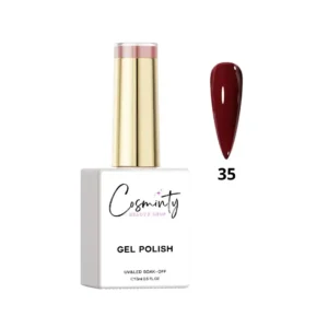 Flacon de vernis semi-permanent professionnel Cosminty, haute pigmentation et tenue 3 semaines, disponible en livraison rapide à La Réunion.