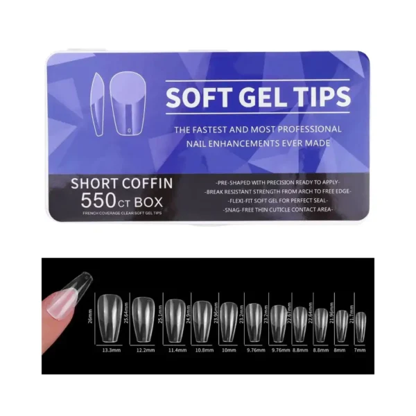 Boîte de capsules américaines professionnelles Cosminty, pose express gel-x haute résistance, matériel onglerie disponible à La Réunion (974).