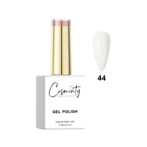 Flacon de vernis semi-permanent professionnel Cosminty, haute pigmentation et tenue 3 semaines, disponible en livraison rapide à La Réunion.