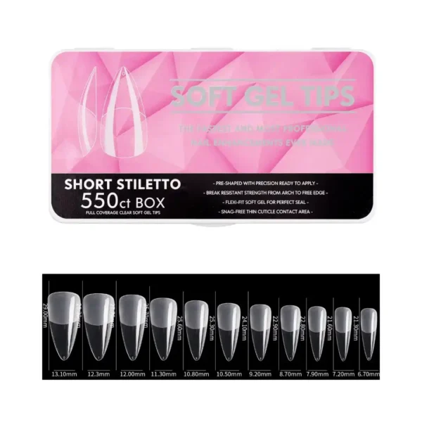 Boîte de capsules américaines professionnelles Cosminty, pose express gel-x haute résistance, matériel onglerie disponible à La Réunion (974).