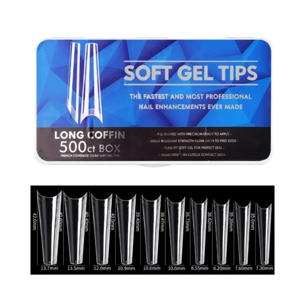 Boîte de capsules américaines professionnelles Cosminty, pose express gel-x haute résistance, matériel onglerie disponible à La Réunion (974).