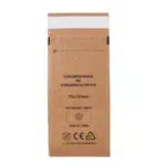 Vue rapprochée de sachets de stérilisation papier médical, format 75 x 150 mm, pour la désinfection d'outils de manucure.