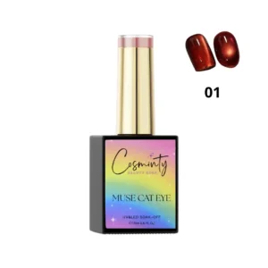 Vernis semi-permanent Muse Cat Eye 15ml, reflets magnétiques et paillettes intenses, expert onglerie Cosminty La Réunion