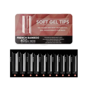 Boîte de capsules américaines professionnelles Cosminty, pose express gel-x haute résistance, matériel onglerie disponible à La Réunion (974).