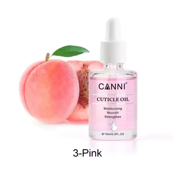 Flacon d'huile cuticule CANNI 15ml avec pipette haute précision, soin nourrissant pour ongles et cuticules, disponible chez Cosminty Réunion.