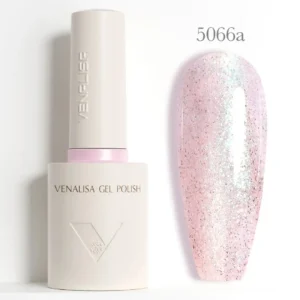 Flacon de vernis semi-permanent Venalisa Cat Eye 10ml avec pinceau applicateur, montrant des reflets magnétiques bleus et violets profonds, matériel onglerie professionnel Cosminty La Réunion.