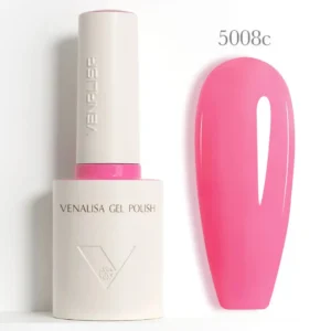 Flacon de vernis semi-permanent Venalisa Couleurs Intenses 10ml, texture crémeuse rouge vif haute couvrance, matériel professionnel pour prothésiste ongulaire disponible chez Cosminty La Réunion.