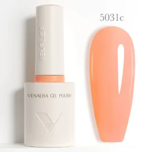 Flacon de vernis semi-permanent Venalisa Couleurs Intenses 10ml, texture crémeuse rouge vif haute couvrance, matériel professionnel pour prothésiste ongulaire disponible chez Cosminty La Réunion.