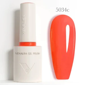 Flacon de vernis semi-permanent Venalisa Couleurs Intenses 10ml, texture crémeuse rouge vif haute couvrance, matériel professionnel pour prothésiste ongulaire disponible chez Cosminty La Réunion.