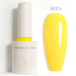 Flacon de vernis semi-permanent Venalisa Couleurs Intenses 10ml, texture crémeuse rouge vif haute couvrance, matériel professionnel pour prothésiste ongulaire disponible chez Cosminty La Réunion.