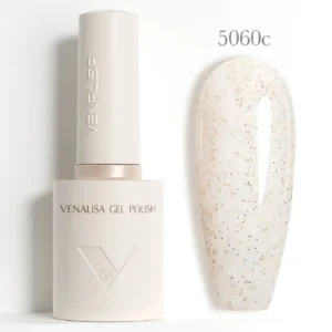Flacon de vernis semi-permanent Venalisa Couleurs Intenses 10ml, texture crémeuse rouge vif haute couvrance, matériel professionnel pour prothésiste ongulaire disponible chez Cosminty La Réunion.