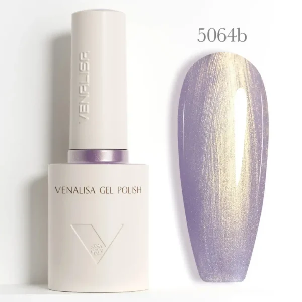 Flacon de vernis semi-permanent Venalisa Glitter 10ml, gros plan sur les paillettes brillantes haute densité, matériel de manucure professionnel disponible chez Cosminty La Réunion.