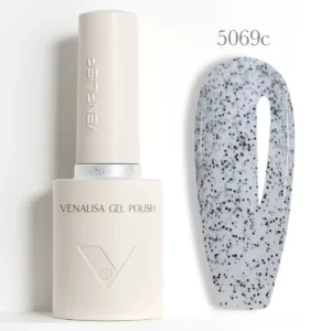 Flacon de vernis semi-permanent Venalisa Couleurs Intenses 10ml, texture crémeuse rouge vif haute couvrance, matériel professionnel pour prothésiste ongulaire disponible chez Cosminty La Réunion.